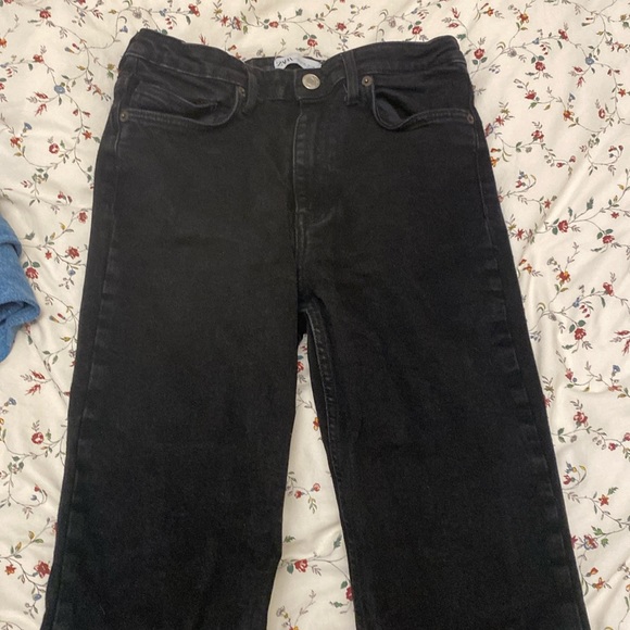 Zara full length black flare jeans - Picture 2 of 4